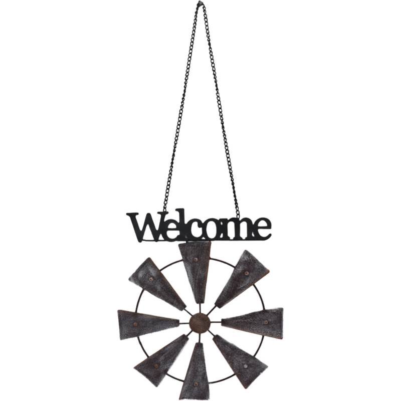 V637-E522800-202508252040-00 Welcome Windmill Wall Art 31x62cm - Image 1