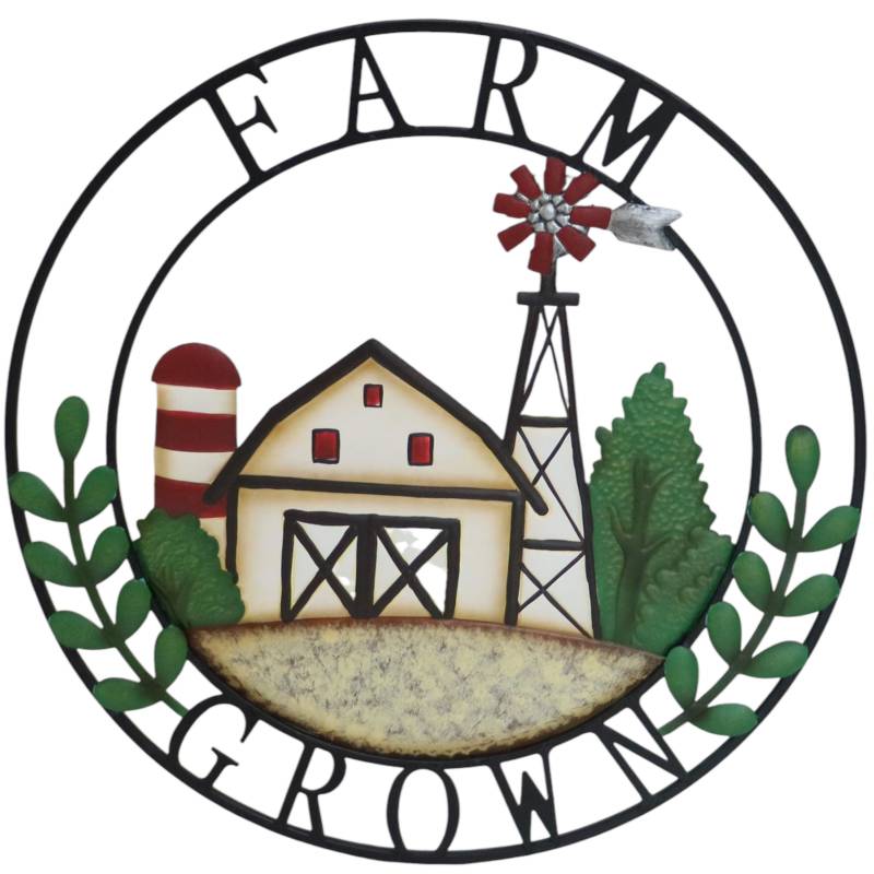 V637-E522831-202508252055-00 Farmhouse Metal Wall Art 56x56cm - Image 1