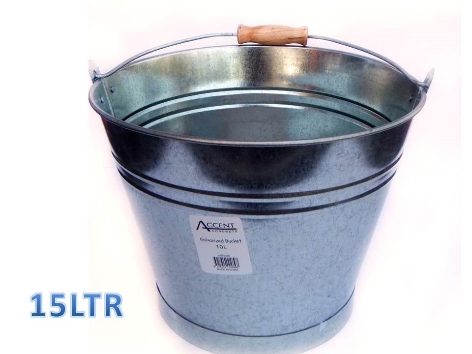 V637-GRT30758-202508252045-00 bulk 6 Galvanized Bucket w Handle 15L 33cm - Image 1