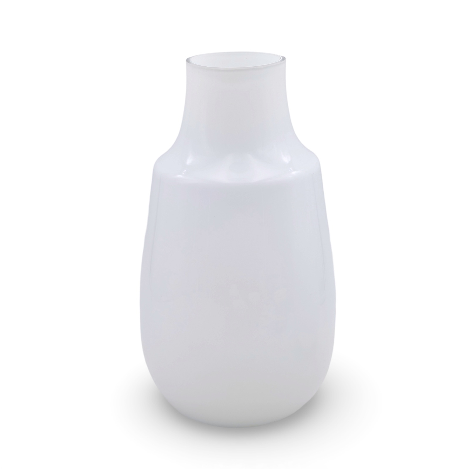V637-GVA37055-202508252155-00 bulk 4 White Glass Belly Vase Sara 32cm - Image 1