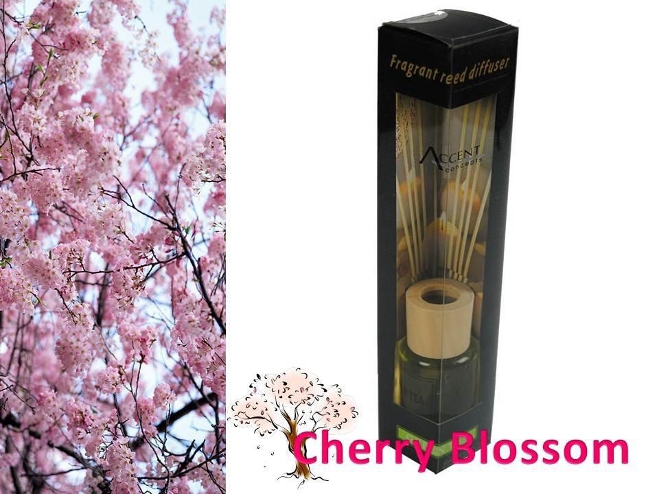 V637-INC22617-202508252215-00 bulk 24 Scented Oil Diffuser Cherry Blossom 50ml 8 Ratten Sticks - Image 1