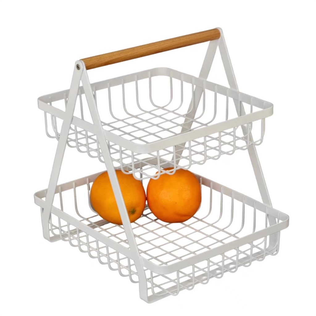 V637-KIT32648-202508252305-00 2 Tier Rectangle Fruit Basket 30cm - Image 1