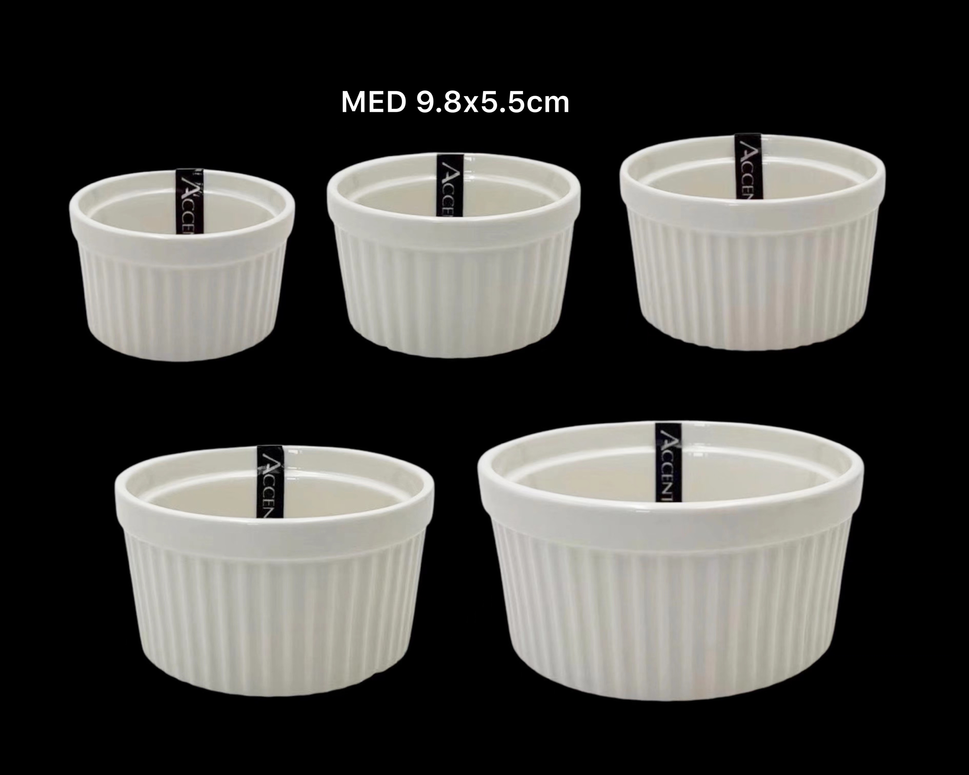 V637-KIT32841-202508252315-00 bulk 36 Medium New Bone China Ramekln 10x5cm - Image 1
