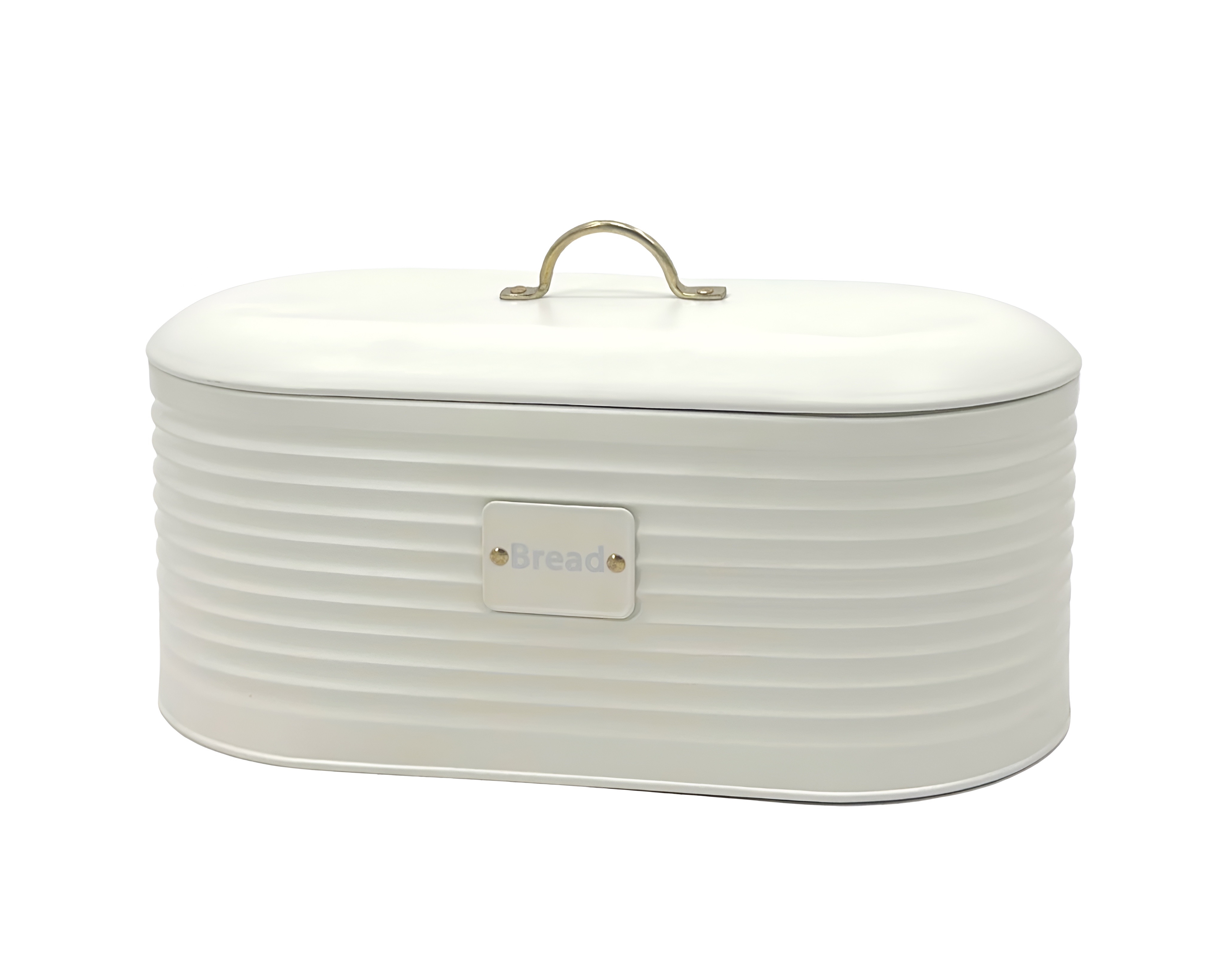 V637-KIT35008-202508252335-00 Corrugated Metal Bread Storage Bucket Oval 34x18cm - Image 1