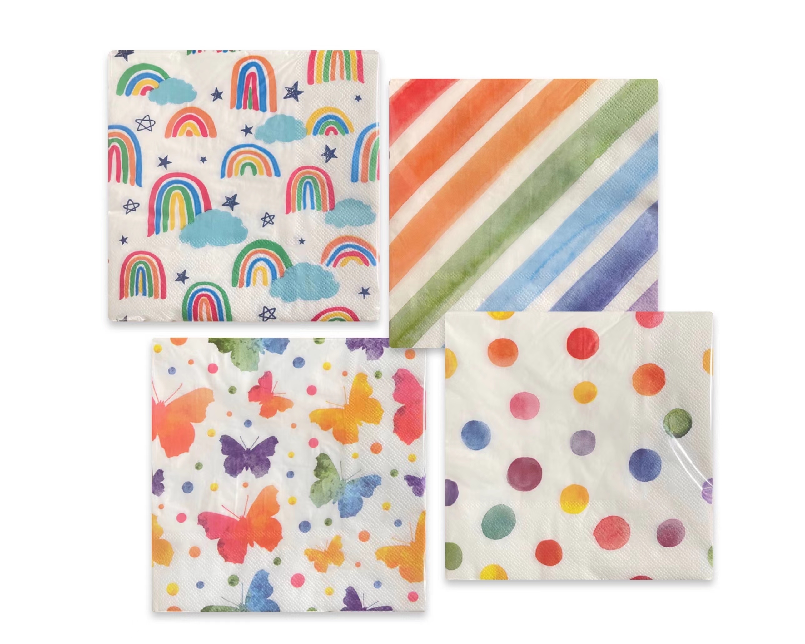 V637-PAR32489-202508252015-00 bulk 960 Rainbow Napkins 2ply Assort 33cm - Image 1