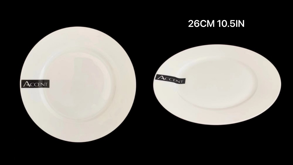 V637-TAB30476-202508260545-00 bulk 24 Round Dinner Plate White 26cm - Image 1