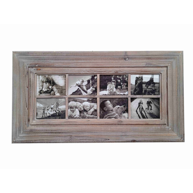 V637-WF-8PH-N-202508260725-00 Rustic Natural 8 Open Photo Frame 94cm - Image 1