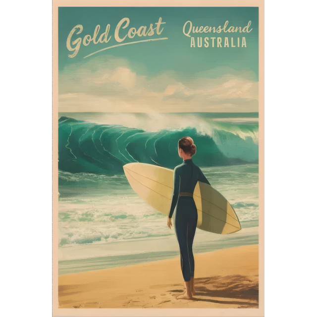 V637-WF-GOLDCOAST-202508260540-00 Gold Coast Wall Art 20x30cm - Image 1