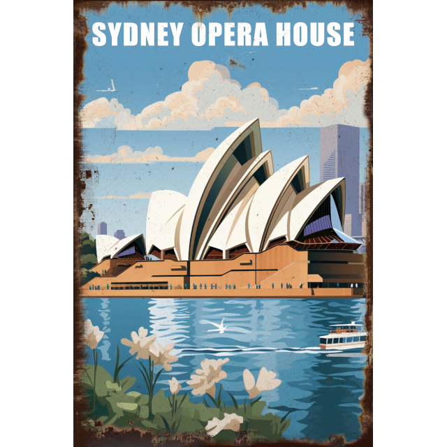 V637-WF-OPERAHOUSE-202508260552-00 Sydney Opera House Wall Art 20x30cm - Image 1