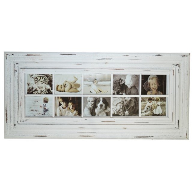 V637-WF-PH10-W-202508260555-00 Rustic 10 Opening Photo Frame 115cm - Image 1