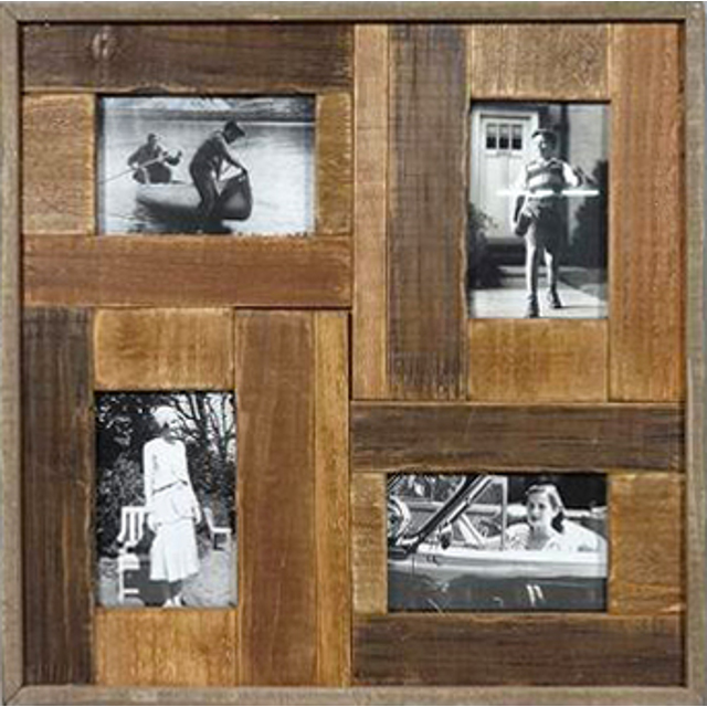 V637-WF-WOO-1047-202508260652-00 Antique 4 Opening Photo Frame 44cm - Image 1