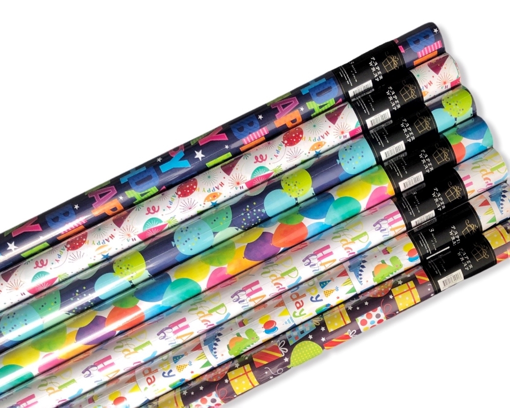 V637-WRP32941-202508260740-00 bulk 50 Happy Birthday Gift Wrap 70cm - Image 1