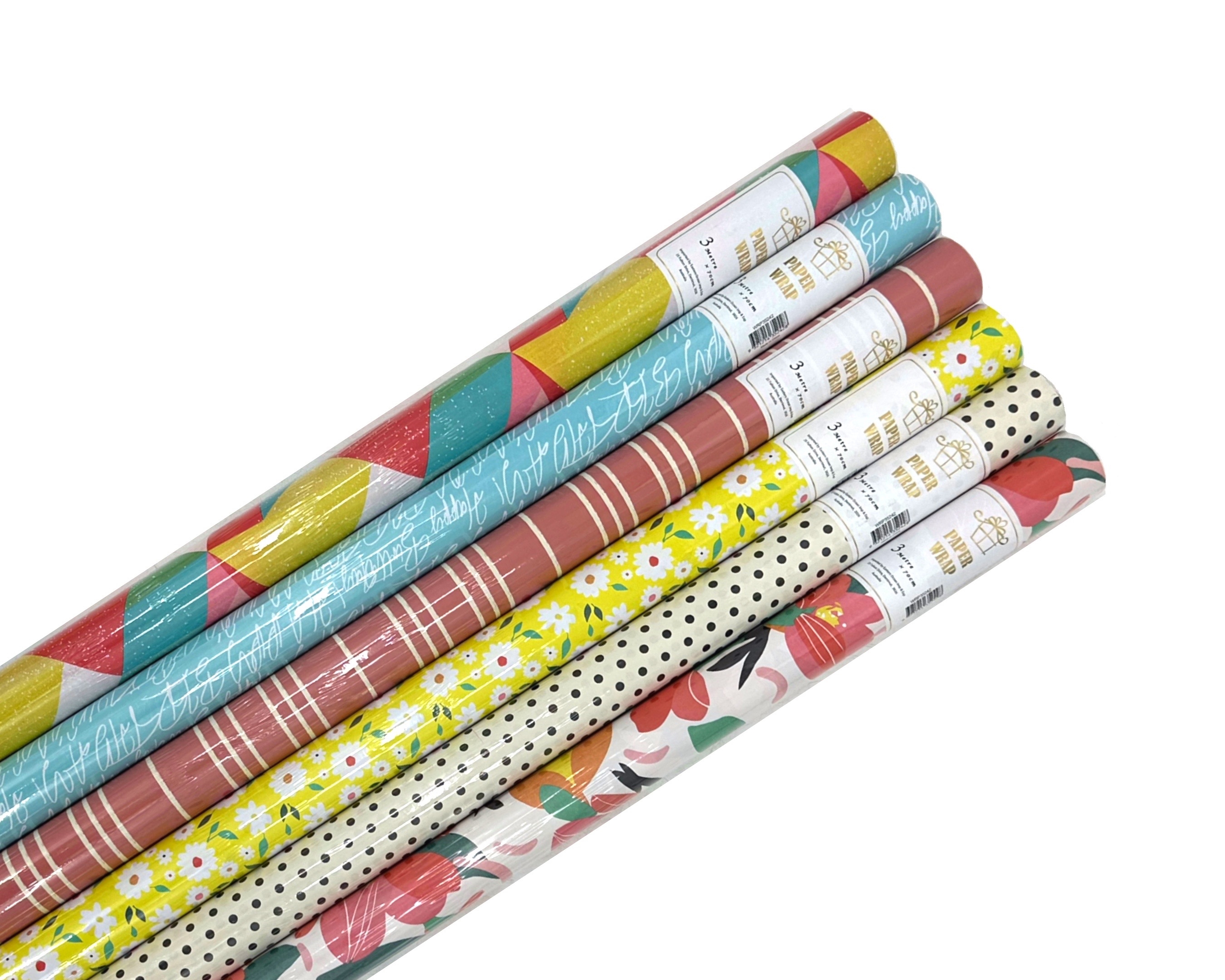 V637-WRP35242-202508260752-00 bulk 50 Tropicana Gift Wrap 70Cmx3M 38Mm Core - Image 1