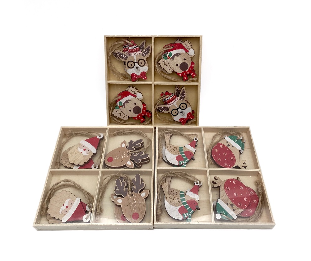 V637-XMS31197-202508260830-00 bulk 96 Xmas Animal Deco in Display Box 13cm - Image 1