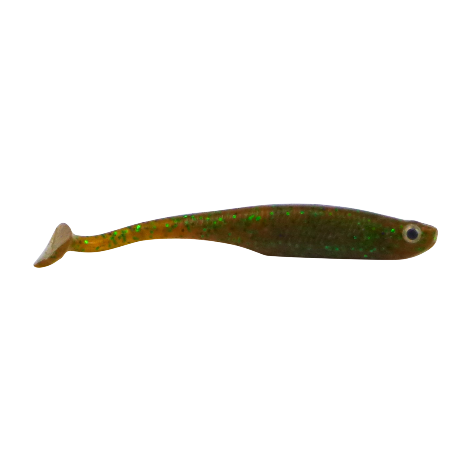 V658-93MC000350013-202507311325-00 Swimerz Soft Shad 100mm Paddle Tail lure, Green Pumpkin, 6 pack - Image 1