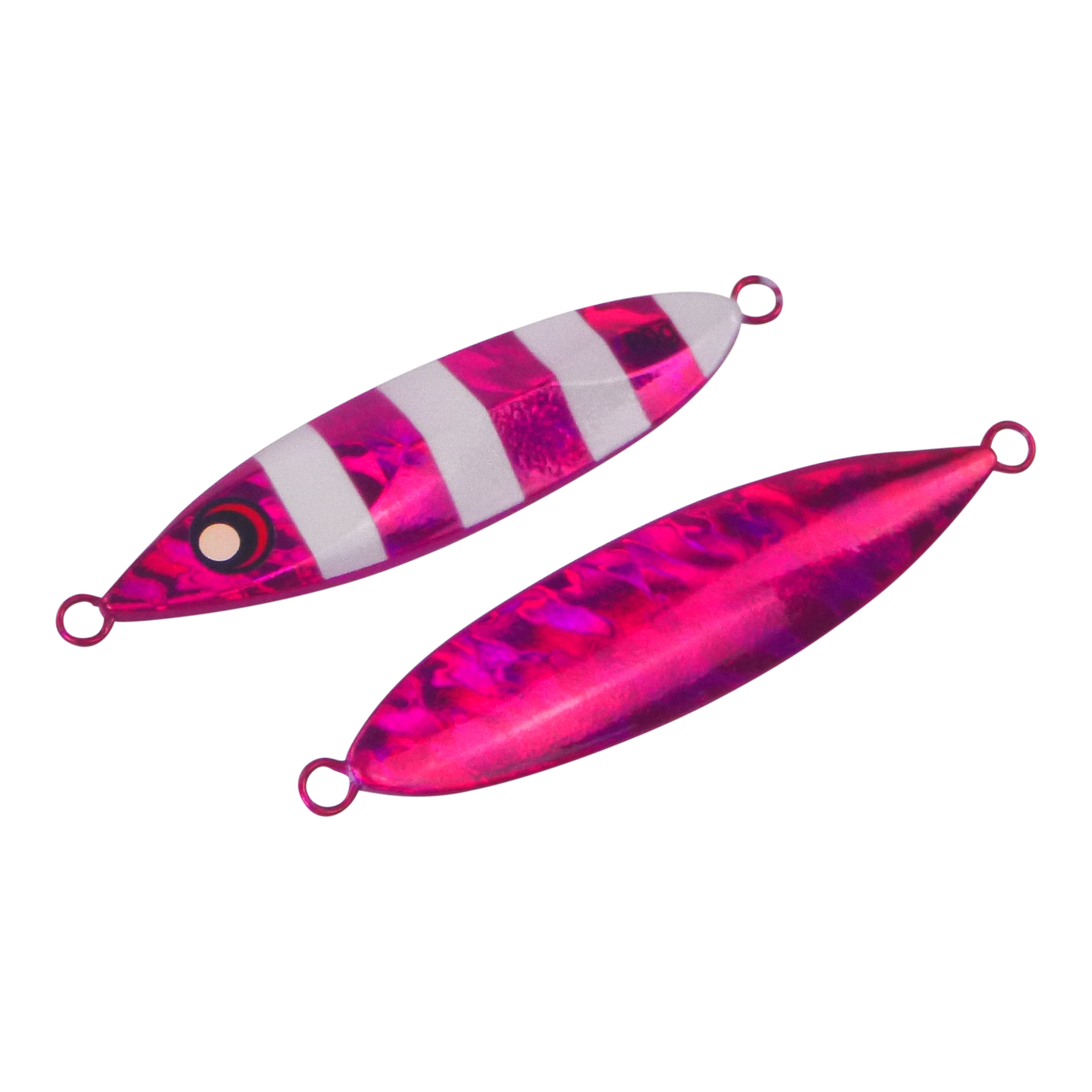 V658-93MC000362011-202507311440-00 Finesse Slow Pitch Flutter Jig, 60gm, Hot Pink Stripe, 2 pack - Image 1
