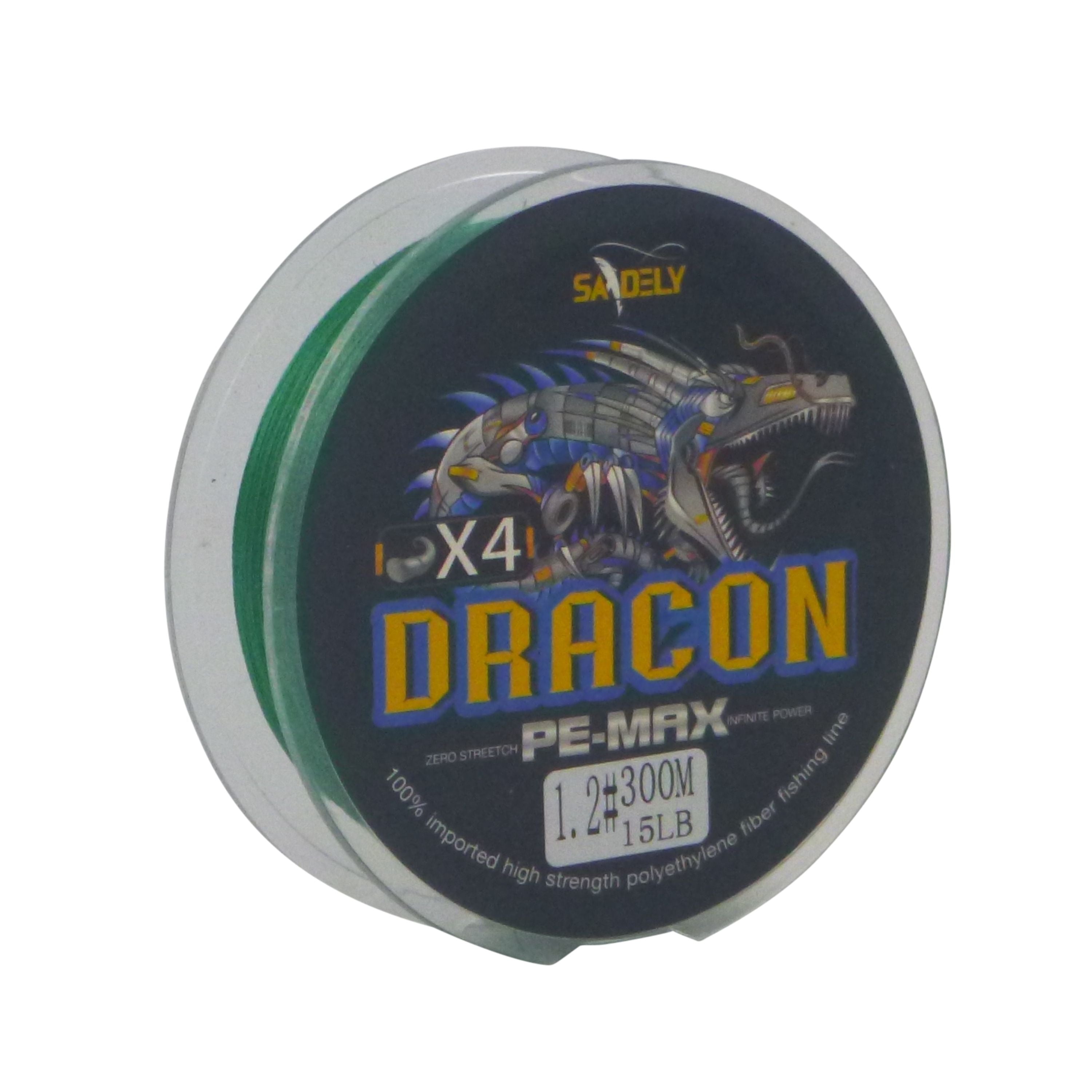V658-93MC000630305-202507311240-00 Samdely Dracon X4 Braid, Dark Green, #1.2, 15lb, 300Mtr - Image 1