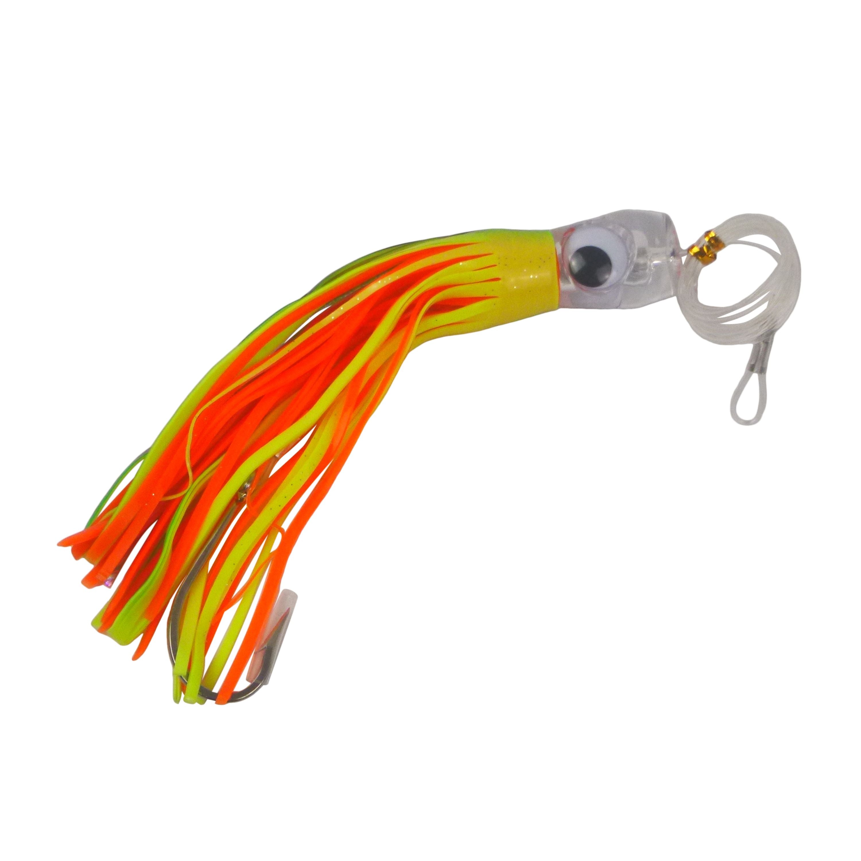 V658-93MC000660102-202507311340-00 Swimerz Trolling Lure Rigs, 95gm, 23cmL, Size 8/0 Hook, Orange Flare, 2 pack - Image 1
