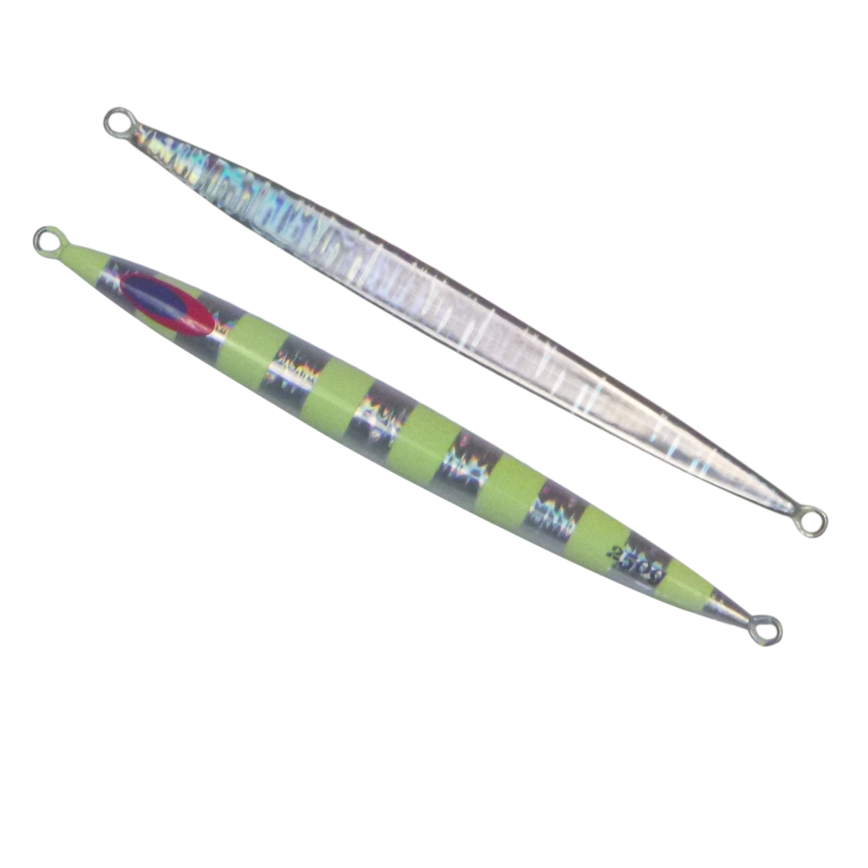 V658-93MC000683014-202507311110-00 Finesse Lumo Fastdrop Jig, 250gm, Silver Stripe, Qty 2 - Image 1