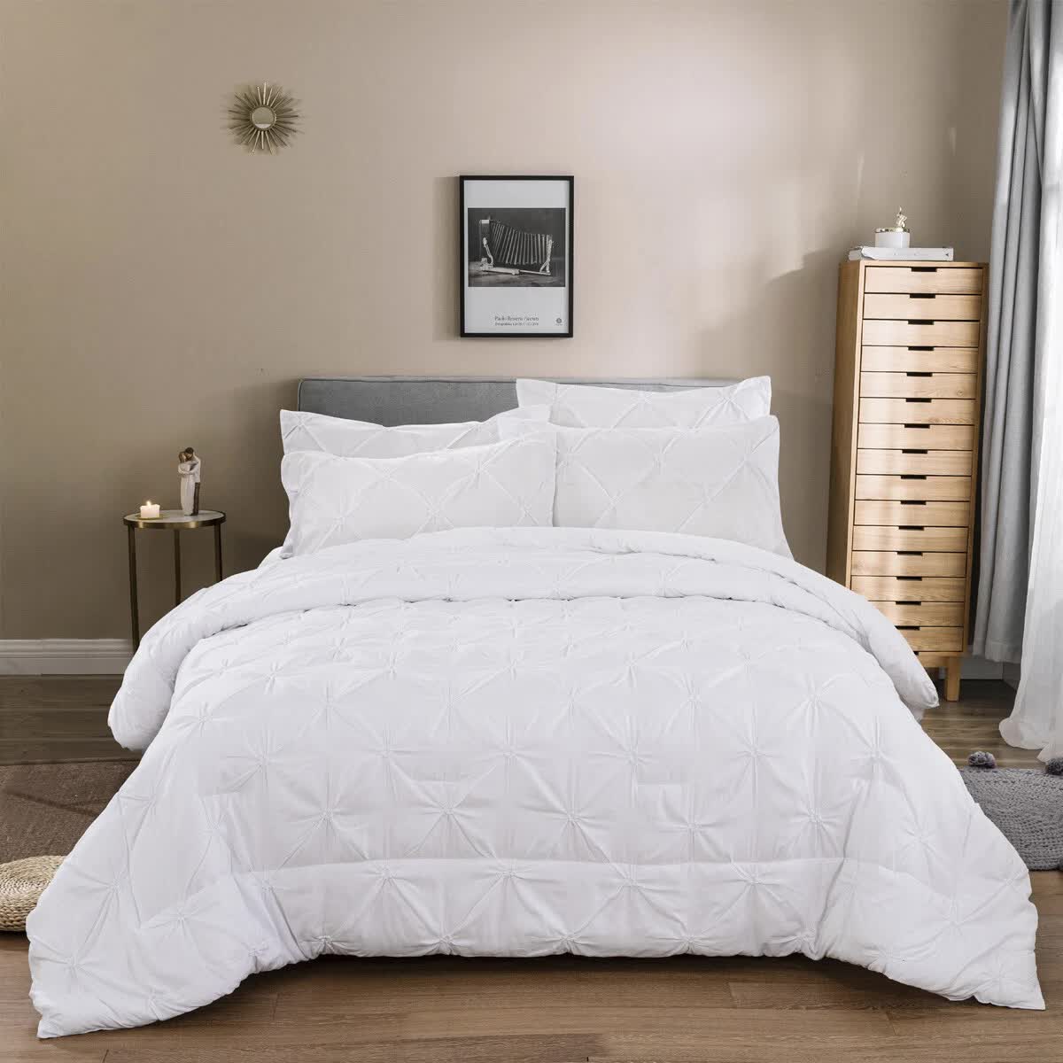 V745-MAB01156AJ3-202508061206-00 Minimal Mood white Comforter Collection – Modern 3‑Piece Set - Image 1