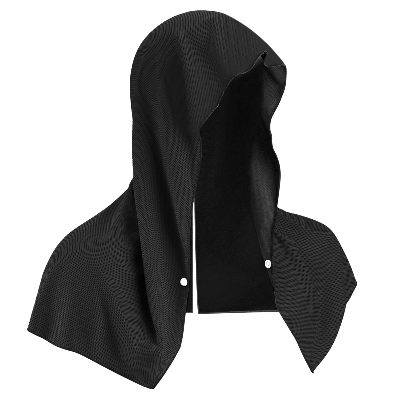 V888-ELOSUNG33721-202507160947-00 Black 5-Pack Instant Cooling Towel Set - UPF Sun Protection Hooded Ice Towels for Sports & Outdoor Activities - Image 1