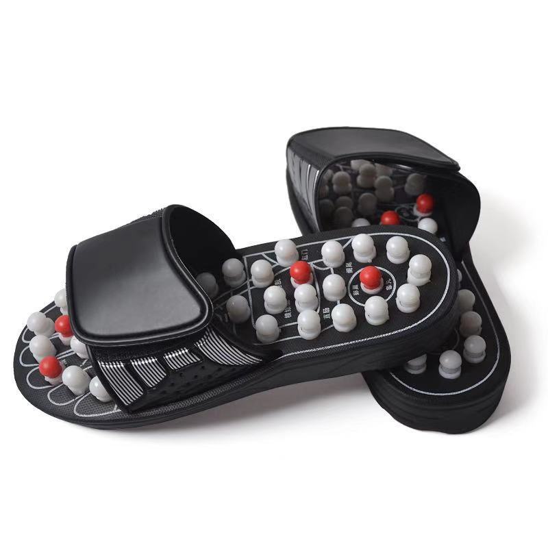 V888-ELOSUNG33804-202508280520-00 40-41 Therapeutic Reflexology Massage Slippers - Acupressure Foot Massager Sandals with Rotating Nodes for Pain Relief - Image 1