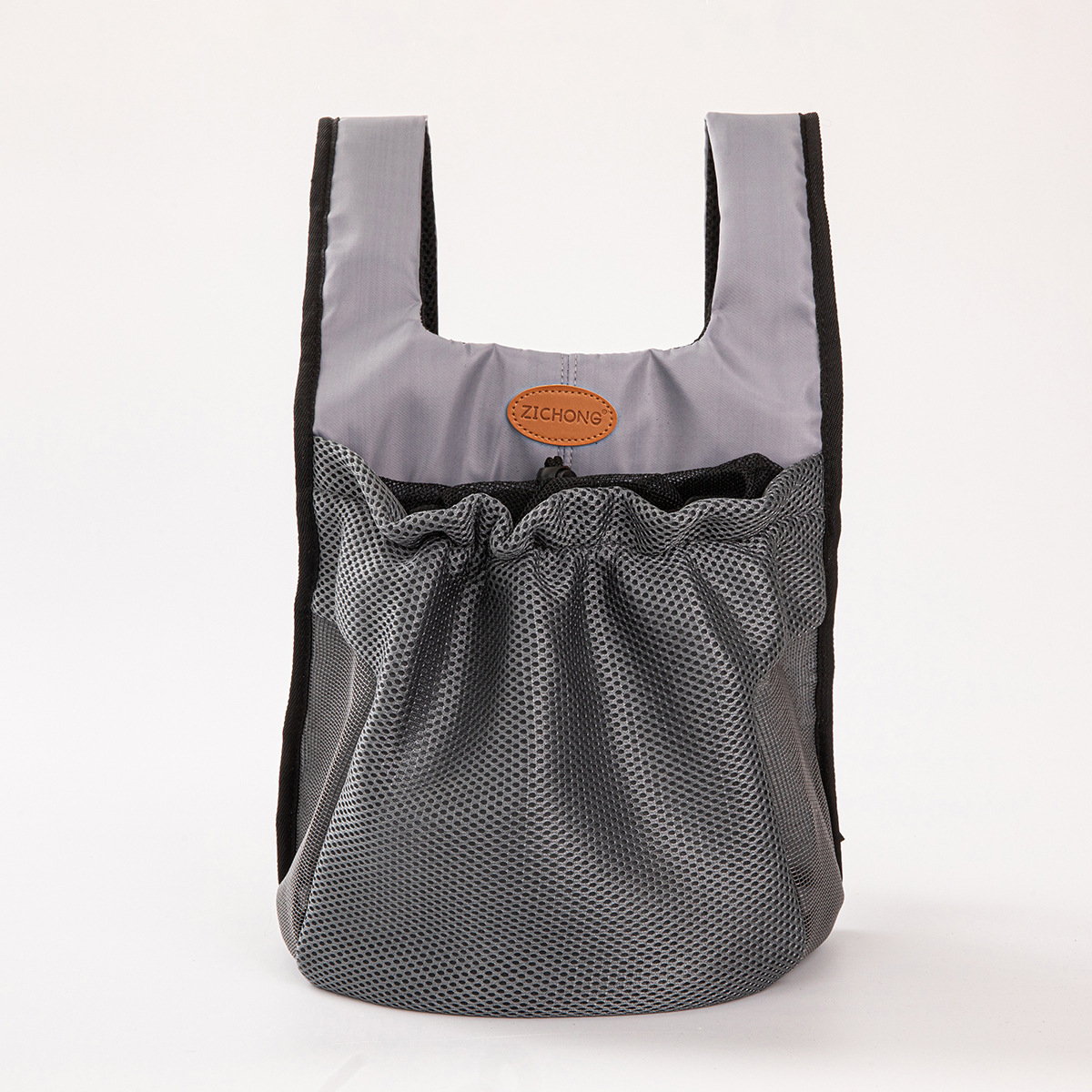 V888-ELOSUNG33820-202509011325-00 S Grey Hands-Free Pet Carrier Backpack for Small Dogs & Cats - Breathable Chest Pack for Outdoor Travel & Hiking - Image 1