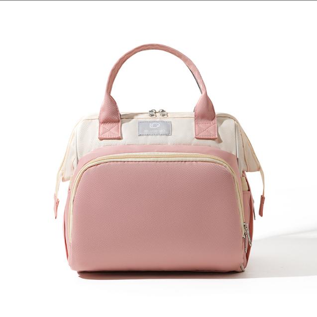 V888-ELOSUNG34357-202507070952-00 Pink Versatile 3-in-1 Nappy Bag | Convertible Backpack, Tote & Crossbody with Insulated Pockets - Image 1