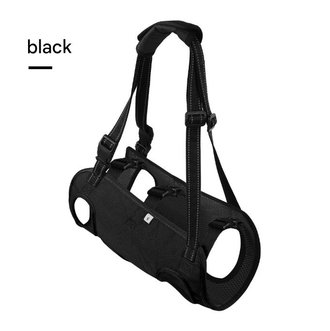 V888-ELOSUNG34449-202507160948-00 Black Pet Support Harness for Senior and Disabled Dogs - Adjustable Chest and Back Support Leash(Size M) - Image 1