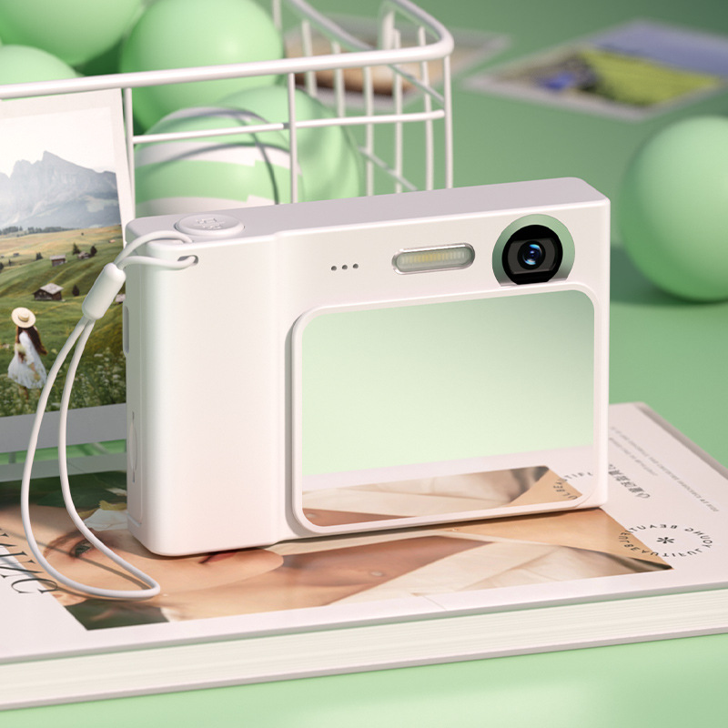 V888-ELOSUNG35514-202507020954-00 48MP Digital Camera for Kids & Beginners - 1080P Vlogging, 8x Zoom, Filters & Games(White) - Image 1