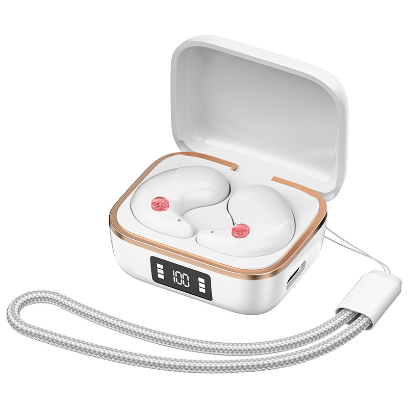 V888-ELOSUNG35520-202507021031-00 TWS Wireless Earbuds with Wireless Charging Case - Bluetooth 5.3, HiFi Audio, LED Display & Smart Touch Control(white) - Image 1