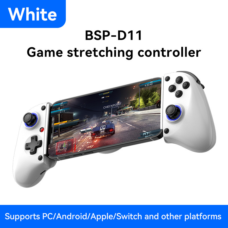 V888-ELOSUNG35540-202507021005-00 Multi-Platform Telescopic Gaming Controller - Hall Triggers, Esports 3D Joysticks & Macro Programming(white) - Image 1