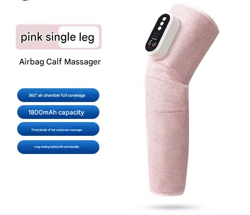 V888-ELOSUNG35648-202507100941-00 Rechargeable Air Compression Leg Massager with Heat Therapy for Knee & Calf Relief(pink-Single) - Image 1