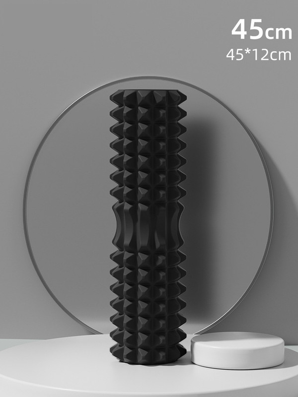 V888-ELOSUNG36044-202507251710-00 Black High-Density 3D Trigger Point Foam Roller - Solid Core Massager for Deep Tissue Muscle Recovery & Yoga - Image 1