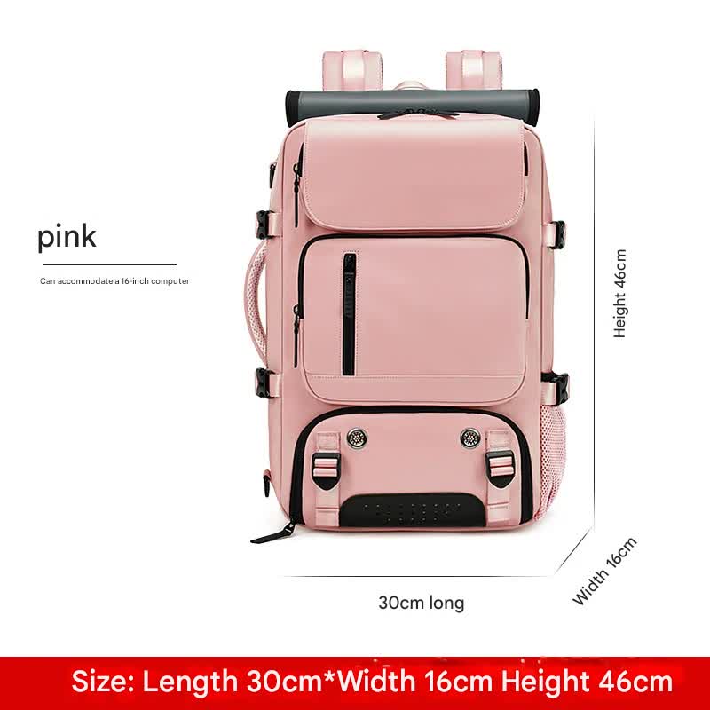 V888-ELOSUNG37087-202509231336-00 4-in-1 Convertible Travel Backpack & Briefcase - Large Capacity, 16" Laptop Compartment, USB Port(Pink) - Image 1