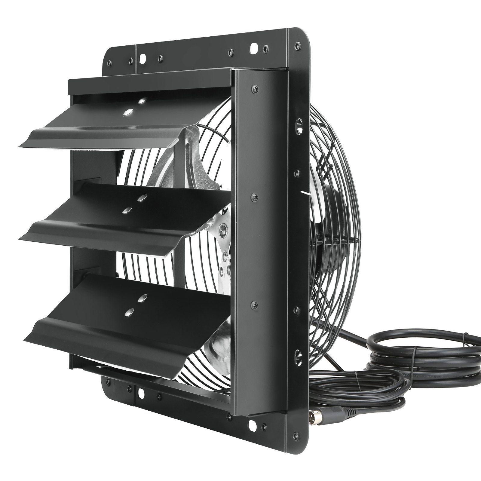 V952-BYCSPQSDJEC10VE89V3-202507141342-00 VEVOR Shutter Exhaust Fan, 254mm / 10inch with Temperature Humidity Controller, EC-motor, 843 CFM, Variable Speed Adjustable Wall Mount Attic Fan, Ventilation and Cooling for Greenhouses, Garages, Sheds - Image 1