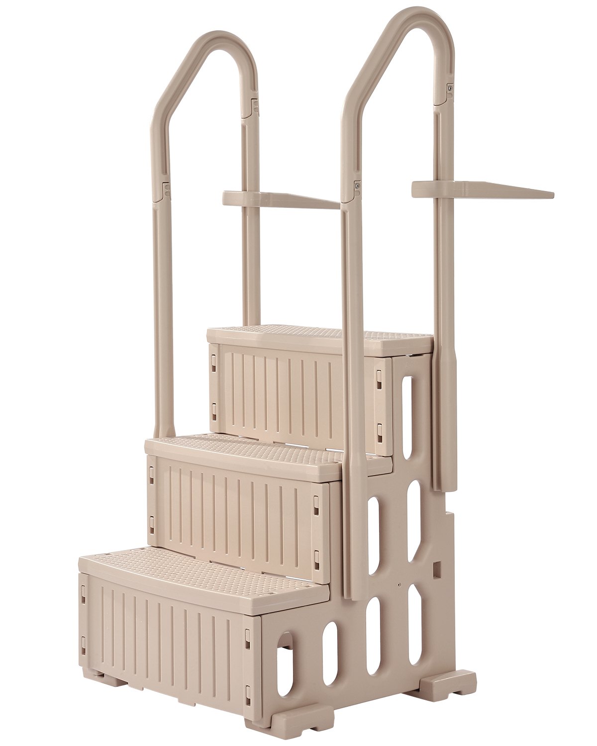 V952-DXYCTLTSFSSLFPJ4ZV0-202507141226-00 VEVOR 3-Step Taupe Robust Pool Ladder of 2 Handrails for 914.4-1219.2 mm Pools - Image 1