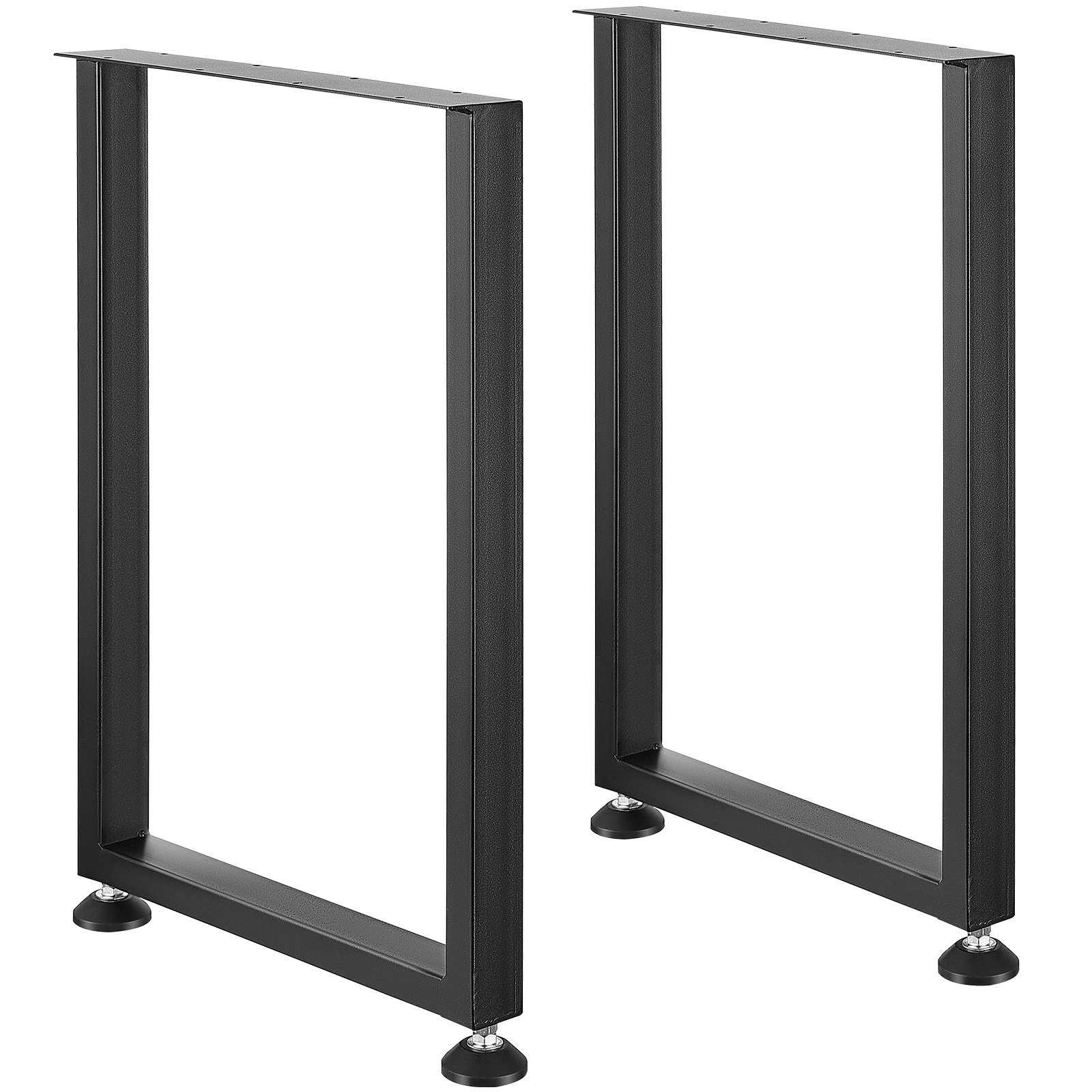 V952-FXZTHSGFX28XXZDT7V0-202507141742-00 VEVOR 711.2MM Adjustable Furniture Legs, Square Reinforced Steel Office Table legs Set of 2 for DIY, Max Load 453.6KG Heavy Duty Desk Legs, Quick Instalation & Rich Accessories Legs Black - Image 1