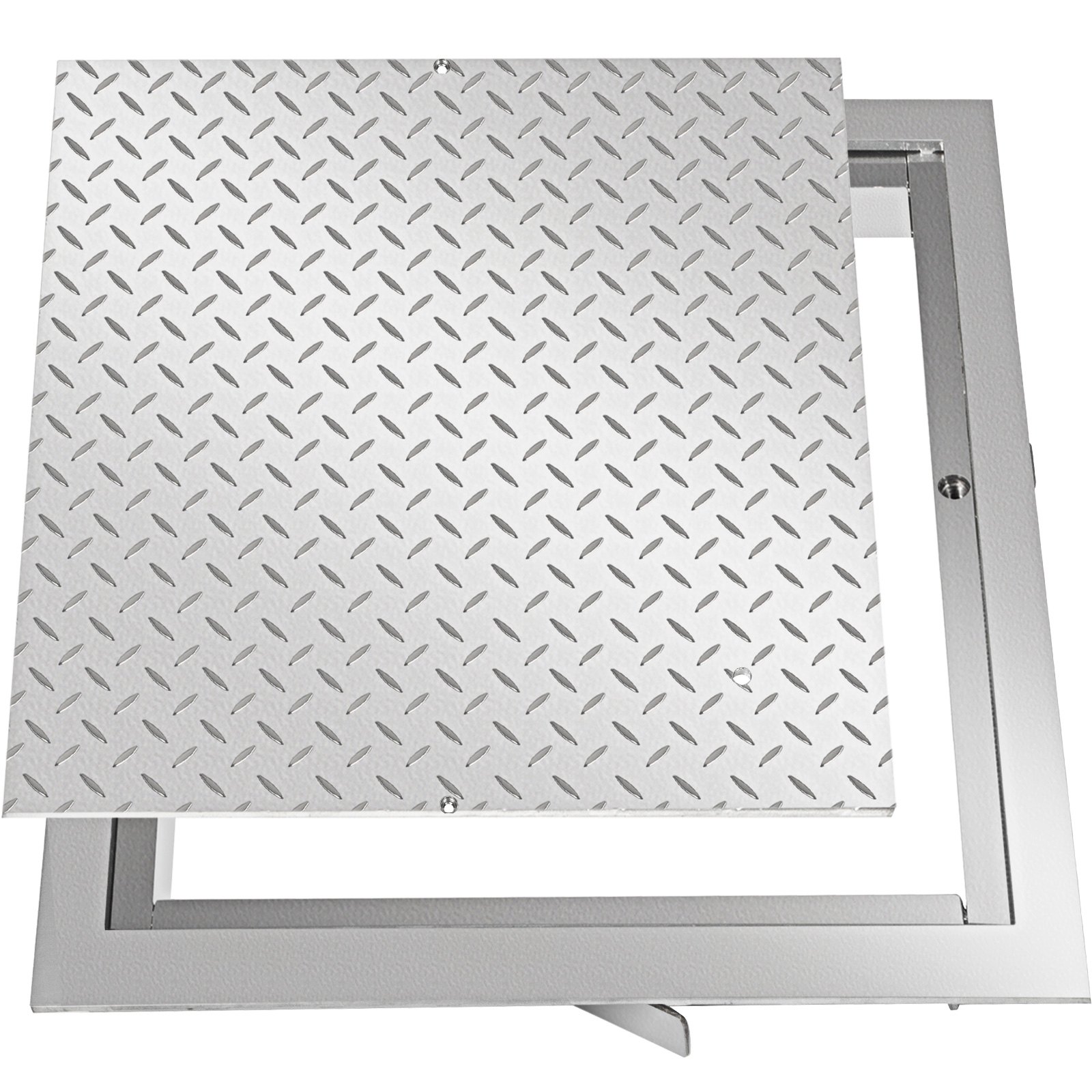 V952-GB60X600000000001V0-202507141310-00 VEVOR Recessed Manhole Cover 60 x 60 cm Clear Opening, Galvanized Steel Drain Cover Overall Size 67 x 67 cm, Sealed Square Manhole Cover and Frame, Steel Man Hole Lid Inspection Access for Boat/ - Image 1