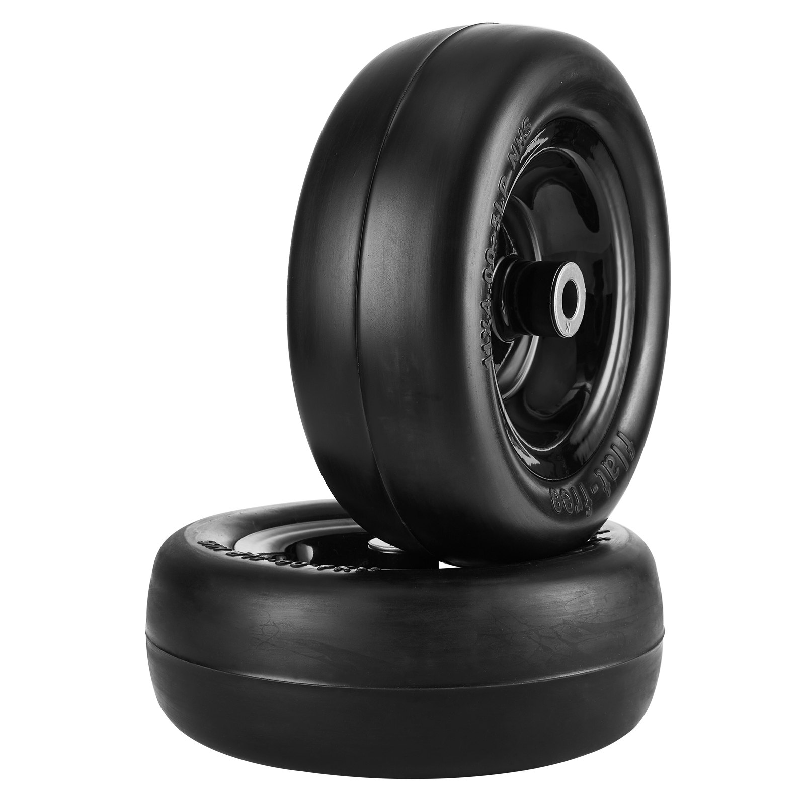 V952-GCJLZ11X45SXTCAWDV0-202508011945-00 VEVOR Lawn Mower Tires with Rim, 11x4-7" Tubeless Tractor Tires, 2-Pack Tire and Wheel Assemby, Flat-free PU Tire, 3.4" Centered Hub, 3/4" Bushing Size, 20 PCS Adapters for Riding Mowers Lawn Tractors - Image 1