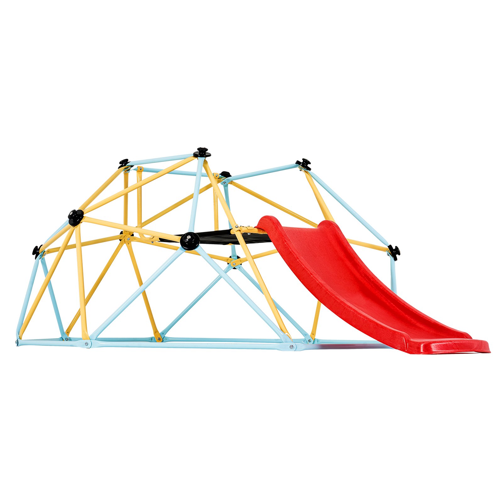 V952-JHPDYX10FTHT5WB8CV0-202507141555-00 VEVOR Climbing Dome, 8FT Geometric Dome Climber with Slide, for Kids 3 to 9 Years Old, Jungle Gym Supports 600LBS and Easy Assembly, with Climbing Grip, Outdoor and Indoor Play Equipment for Kids - Image 1