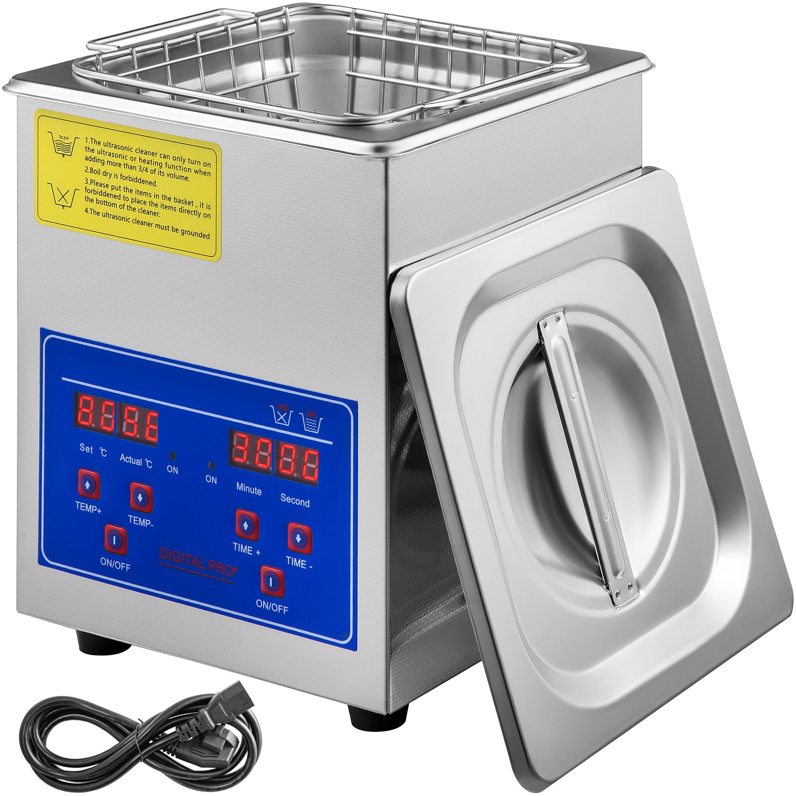 V952-JPS-10ACSBQXJ0001V3-202508020048-00 VEVOR Ultrasonic Cleaner 2L Jewelry Cleaning with Digital Timer Ultrasonic Cleaning Machine for Jewellery Rings Watches Eyeglasses Dentures Coins Metal Parts Commercial and Home Use - Image 1