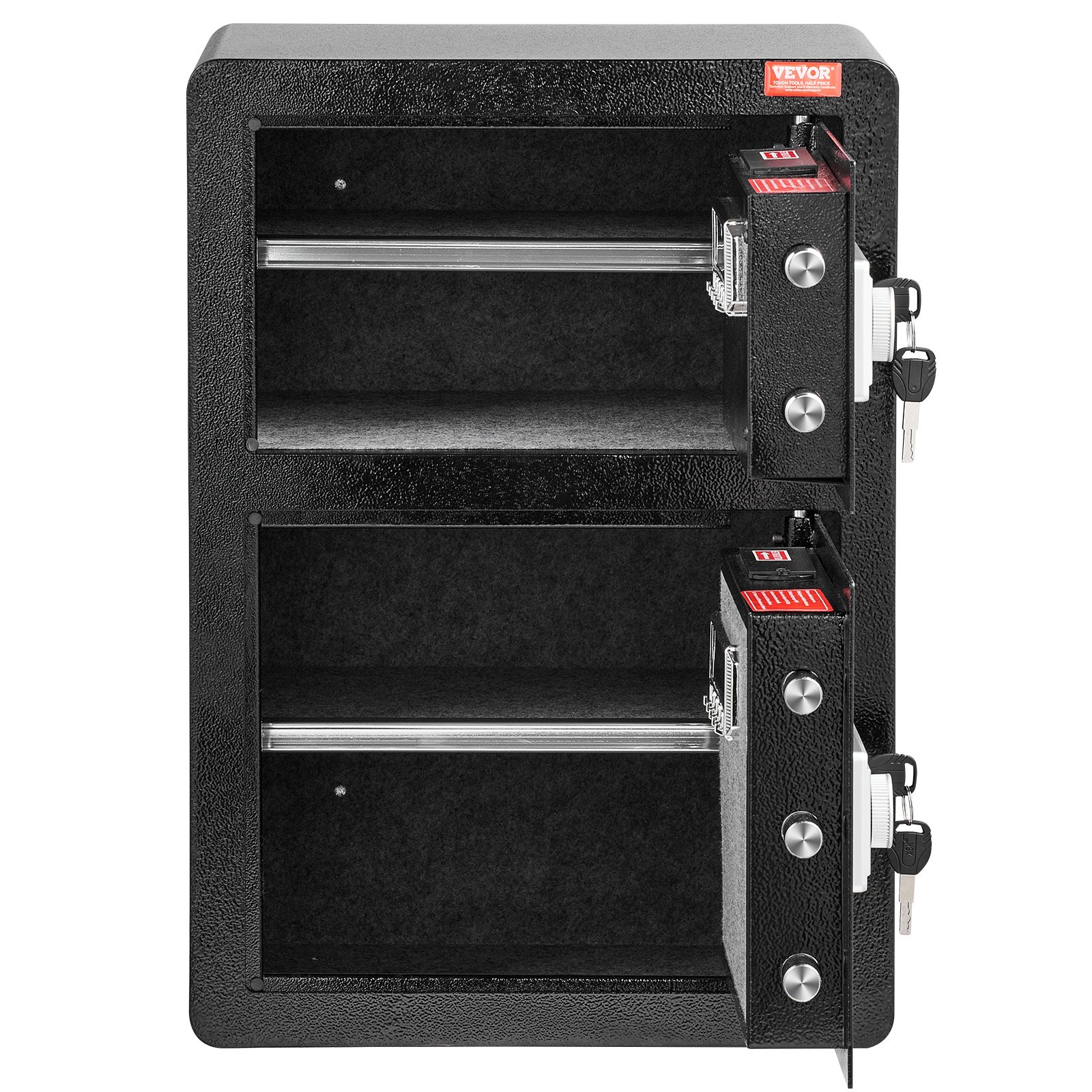 V952-LMBXXLS3139CMP3A6V9-202508011255-00 VEVOR Double Door 3.5 cu.ft Safe Box with Key Lock Password Fireproof Bag Black - Image 1