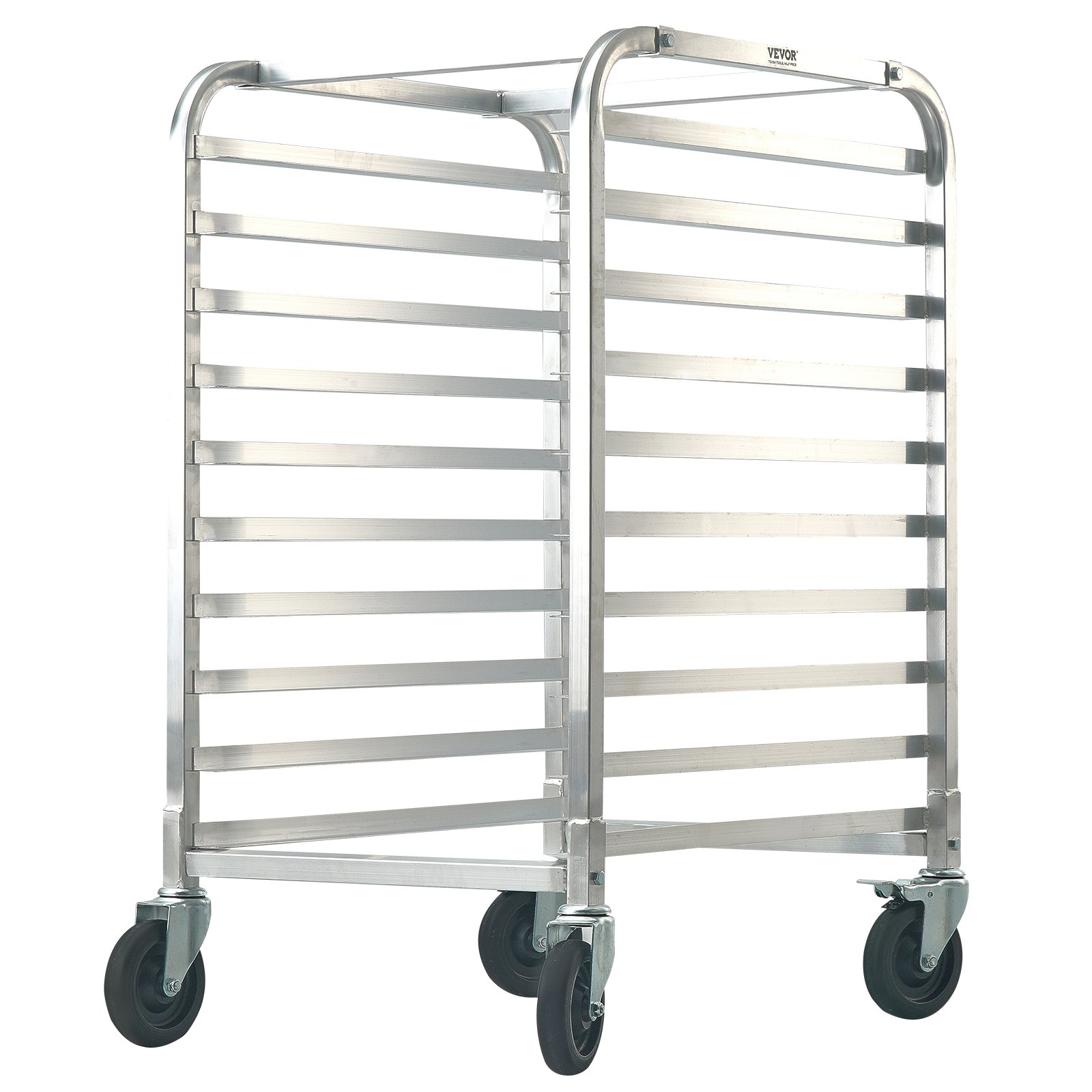 V952-MBPJLZCCHC1058T4RV0-202508011732-00 VEVOR Bun Pan Rack, 10-Tier Commercial Bakery Racks with Brake Wheels, Aluminum Racking Trolley Storage for Half & Full Sheet, Speed Rack For Kitchen Home, Bread Baking Equipment, 660x515x985 mm - Image 1