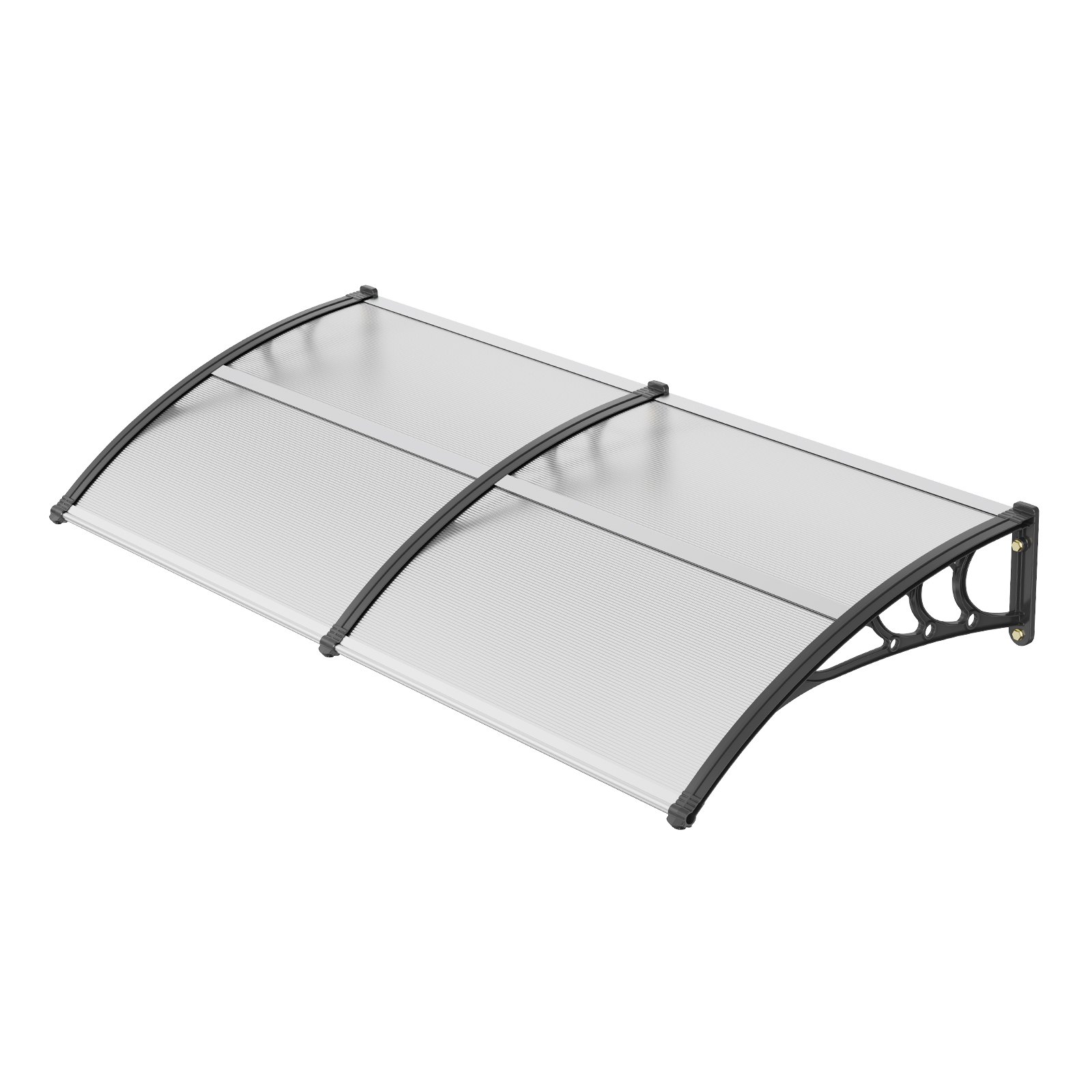 V952-MCZYPYCBS4080JUOZV0-202508012142-00 VEVOR Window Door Awning Canopy 965 x 1987 mm, UPF 50+ Polycarbonate Entry Door Outdoor Window Awning Exterior, Front Door Overhang Awning for Sun Shutter, UV, Rain, Snow Protection, Hollow Sheet - Image 1