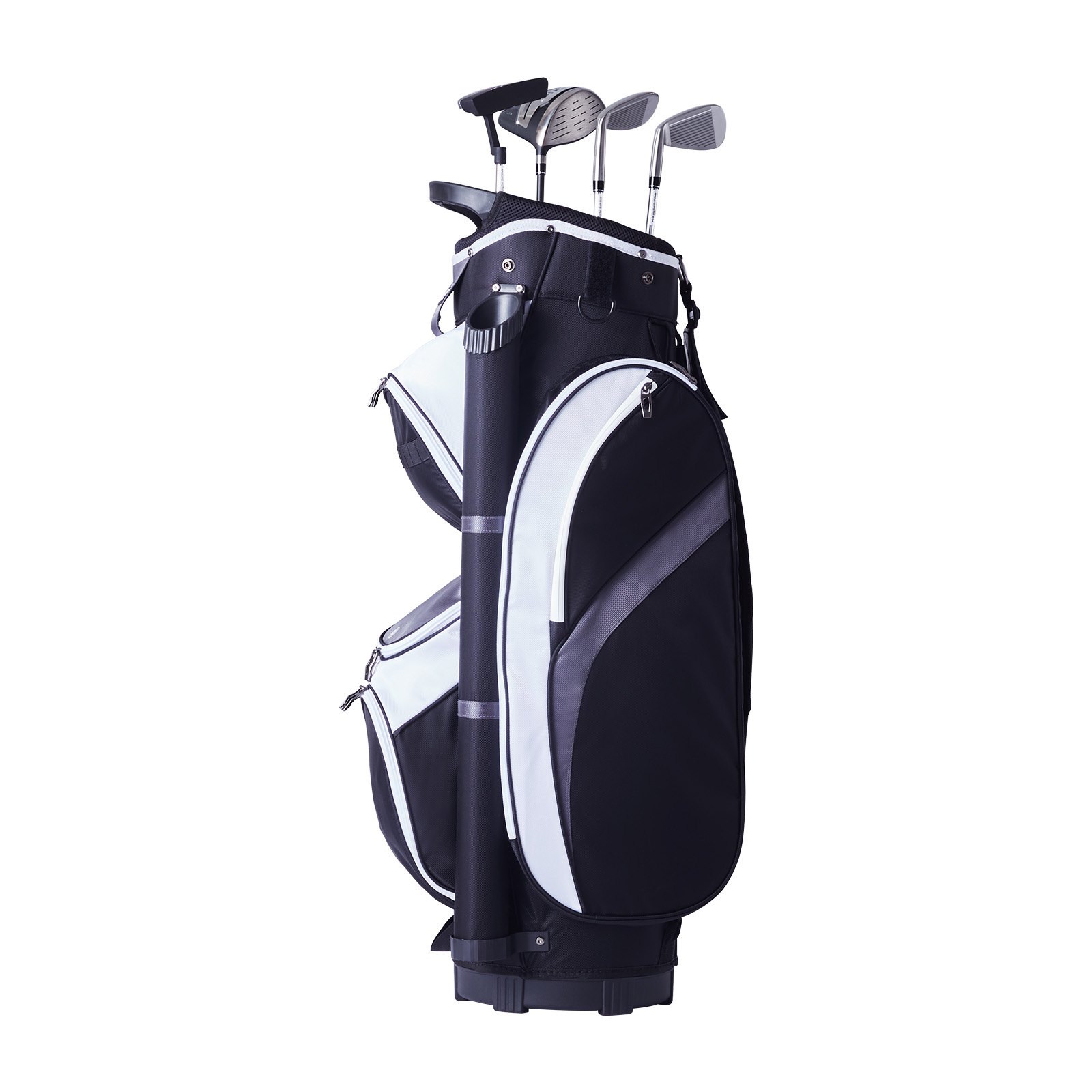 V952-TCB37YC7GHSPCXNBHV0-202508012254-00 VEVOR Golf Cart Bag with 14 Way Organizer Divider Top, 36” Multiple Pockets Premium Nylon Cart Bag, Durable Golf Bags with Handles & Dust Cover & Detachable Straps for Men & Women, Black Color-Block - Image 1
