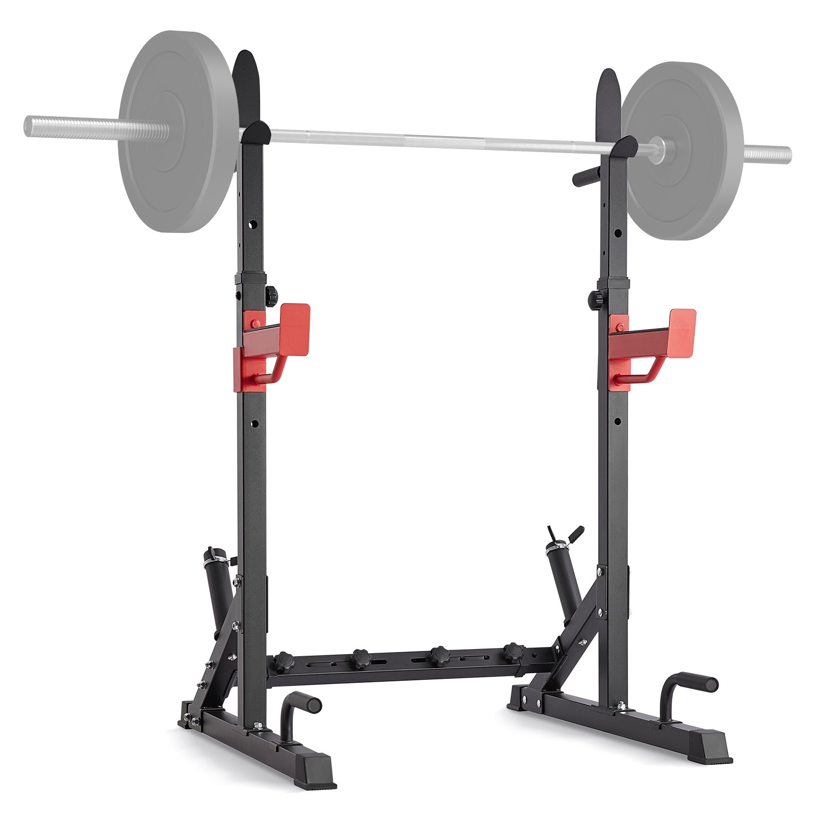V952-XXSDJ4182541OLCQRV0-202507141523-00 VEVOR Squat Power Rack Adjustable Heavy Duty Barbell Weight Bench Press Stand - Image 1
