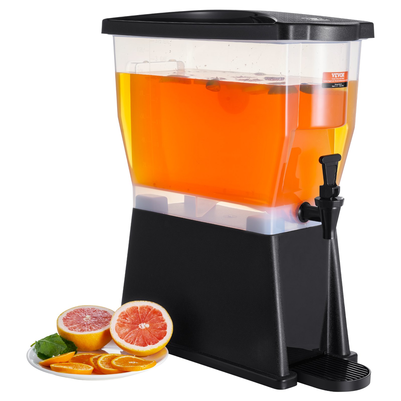 V952-YLFPQSLFPQSLBDLFNV0-202508020036-00 VEVOR Beverage Dispenser, 3 Gallon Drink Dispenser for Parties, Plastic Juice Dispenser with Stand Spigot Lid, Iced Tea Lemonade Juice Water Dispenser, for Restaurants, Hotels, Parties - Image 1