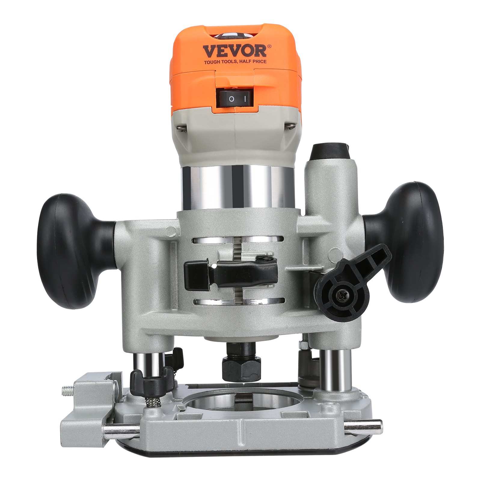 V952-YXKXBJ710W65AH7WLV3-202507141336-00 VEVOR Wood Router, 1.25HP 800W, Compact Wood Trimmer Router Combo Tool with Plunge and Fixed Base, 30000RPM 6 Variable Speeds, with 1/4'' & 5/16'' Collets Dust Hood, for Woodworking Slotting Trimming - Image 1