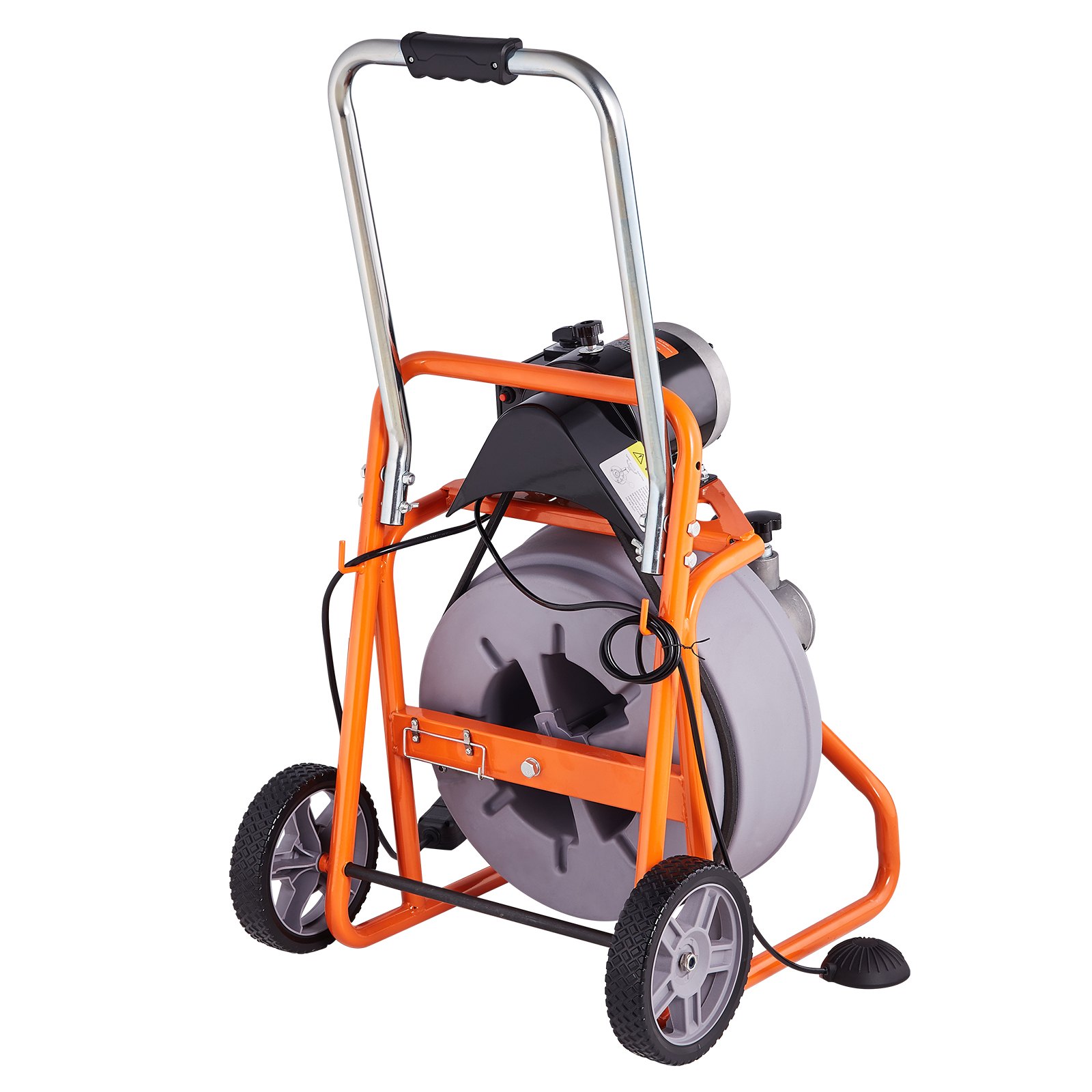 V952-ZDJJKLSGDSTJOA12MV3-202508011421-00 VEVOR Drain Cleaner Machine 75FT x 1/2 Inch Auto Feed with Wheels & 8 Cutters - Image 1